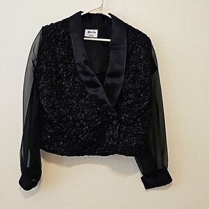 Jeffrey and dara by tom Barra evening top size medium